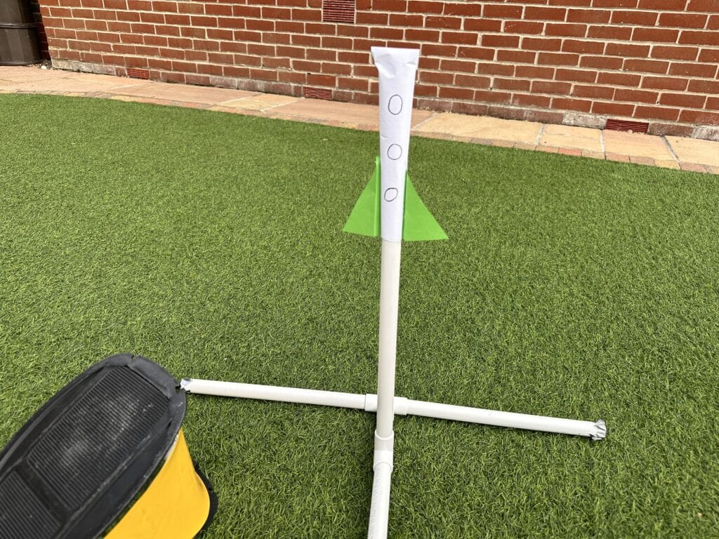 outdoor rocket launcher made from PVC pipes