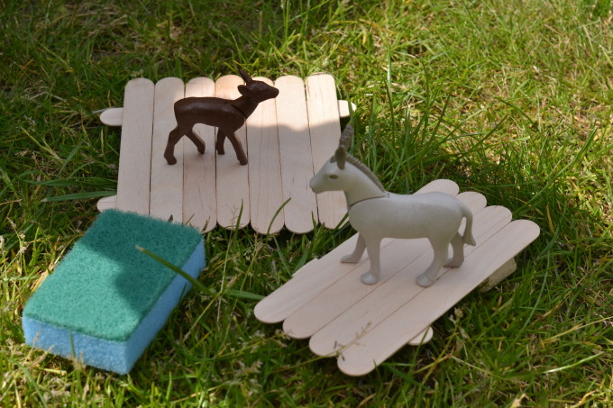 Billy Goat Gruff Raft - easy Fairy Tale STEM for Kids