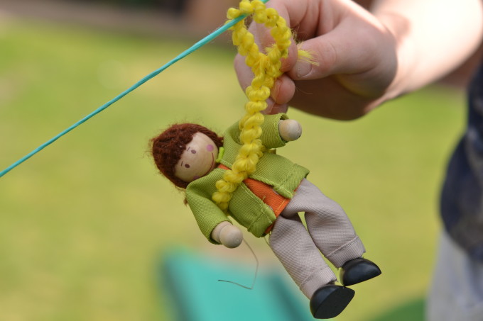Jack and beanstalk science experiments - science for kids - make a zip wire for Jack.