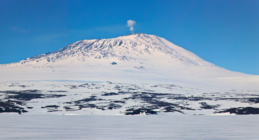 Mount Erebus, Antarctica. Panoramic Composite.