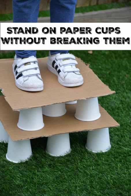 stand on paper cups without breaking them