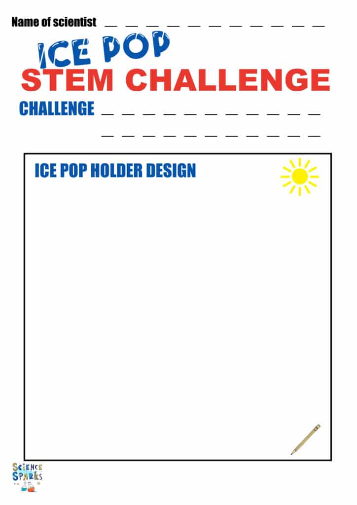 Ice Pop STEM Challenge template