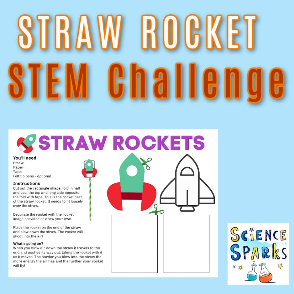 Straw rocket STEM challenge