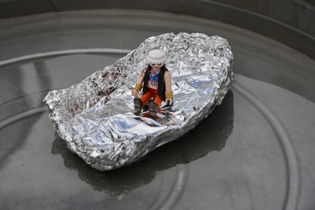 tin foil boat for a STEM challenge