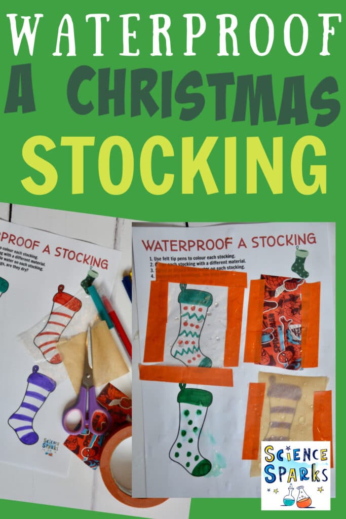 Waterproof a stocking STEM challenge