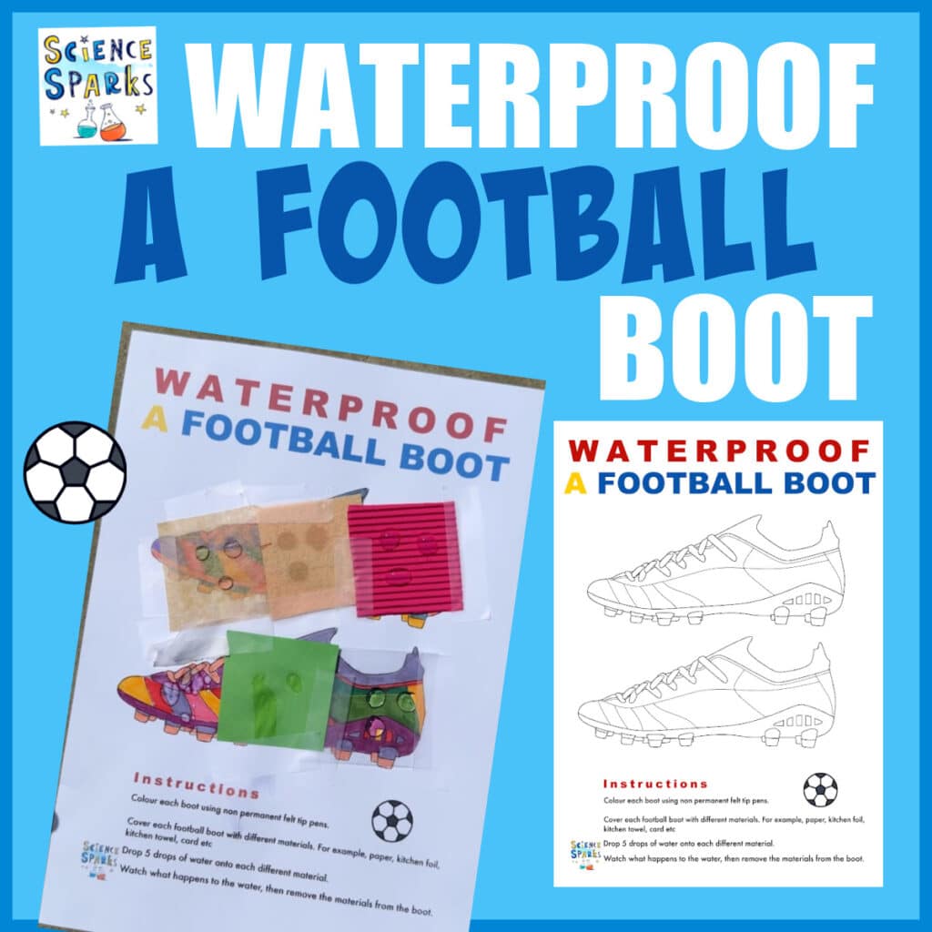 Waterproof a football boot STEM challenge